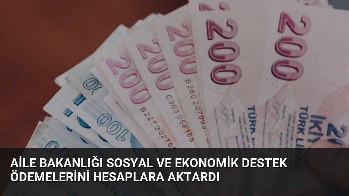 Aile Bakanlığı Sosyal ve Ekonomik Destek Ödemelerini Hesaplara Aktardı