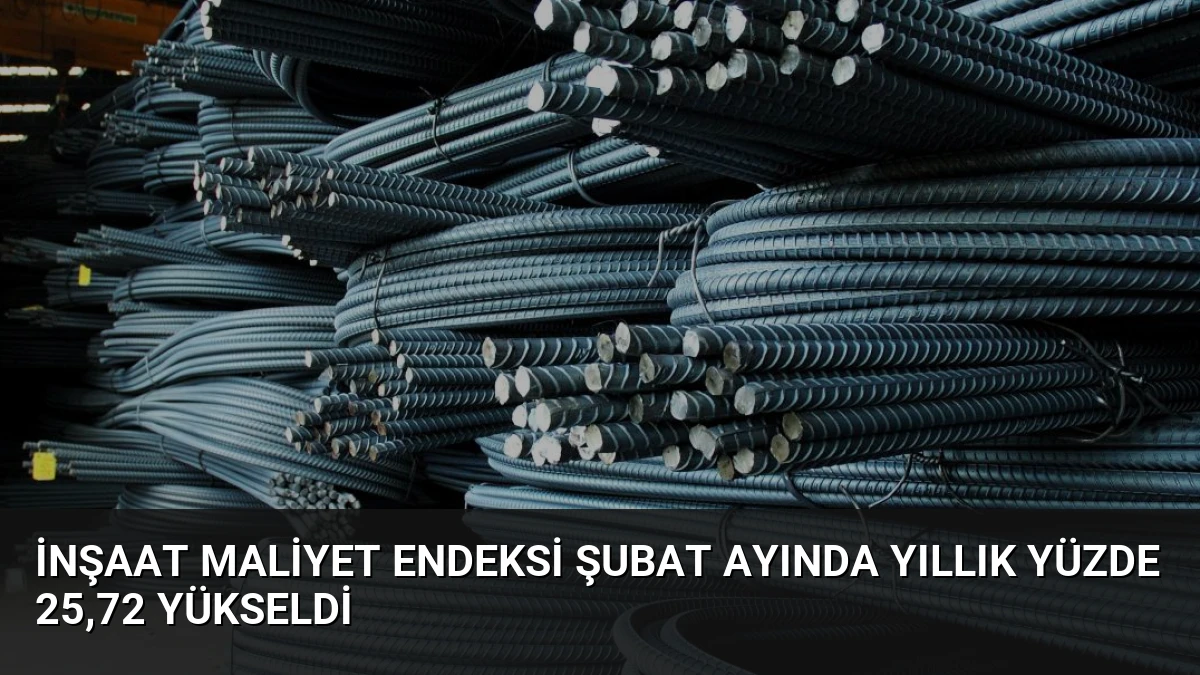 İnşaat Maliyet Endeksi Şubat Ayında Yıllık Yüzde 25,72 Yükseldi