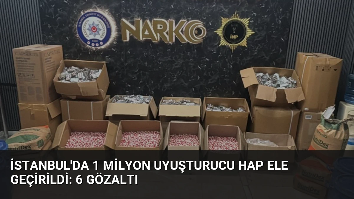 İstanbul’da 1 Milyon Uyuşturucu Hap Ele Geçirildi: 6 Gözaltı